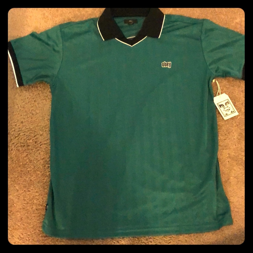 Size small obey men’s soccer jersey